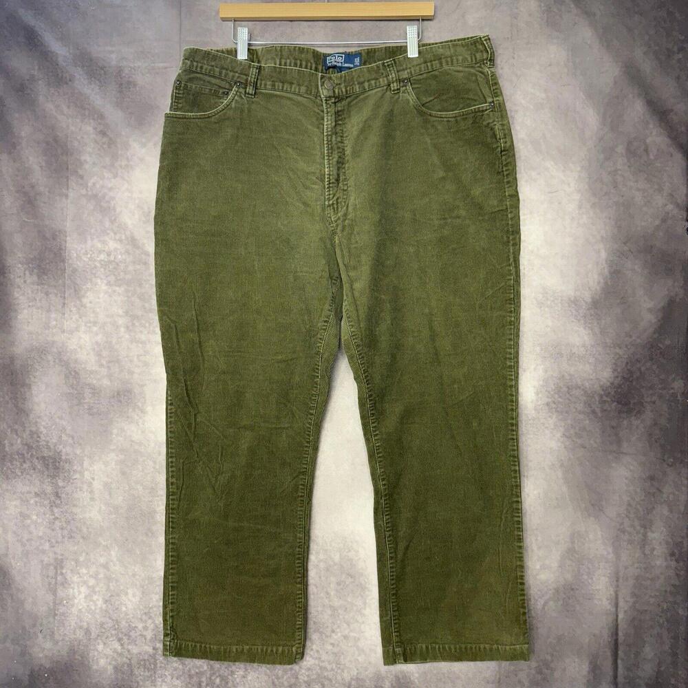 Vintage Ralph Lauren Pants Men Size 40 Brown‎ Corduroy Polo Cords Y2K
